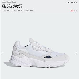 ADIDAS WOMAN’S FALCON SNEAKERS CLOUD WHITE/SILVER